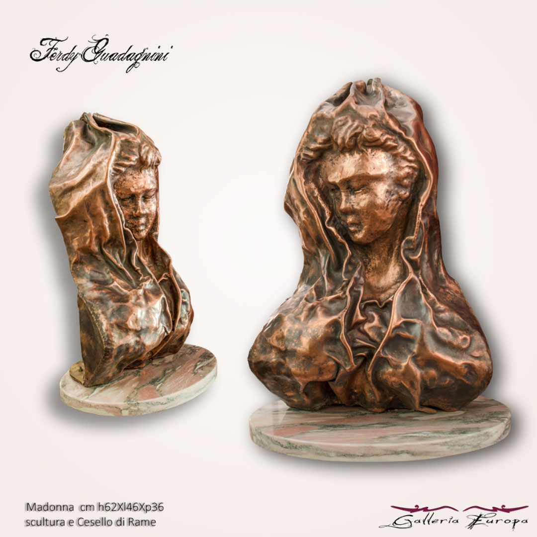 Ferdi Guadagnini - Opere in rame Busti - Galleria Europa Carano Ville di Fiemme Trentino