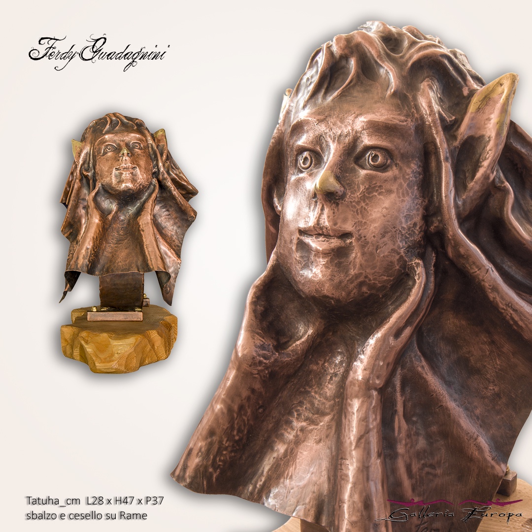 Ferdi Guadagnini - Opere in rame Busti - Galleria Europa Carano Ville di Fiemme Trentino