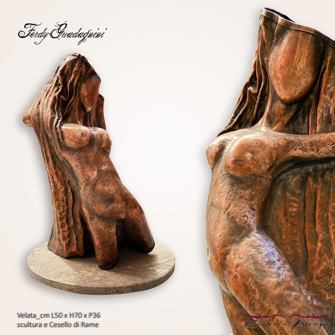 Ferdi Guadagnini - Opere in rame Busti - Galleria Europa Carano Ville di Fiemme Trentino